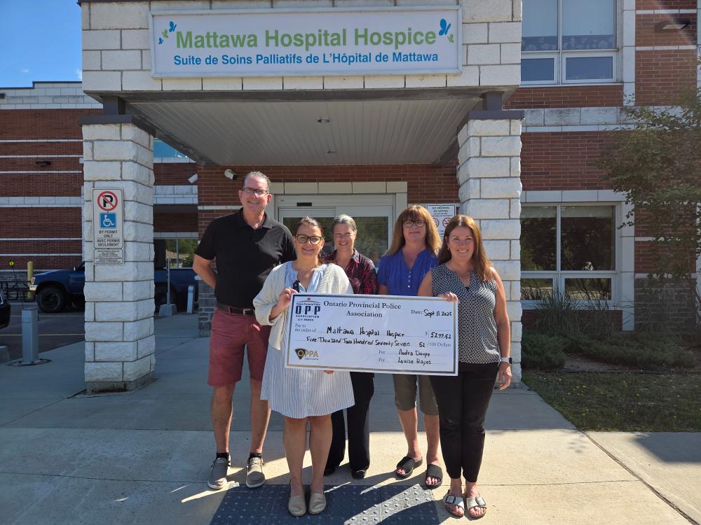 Ontario Provincial Police Association – $5,277 Donation towards Hospice – Sept 2025
