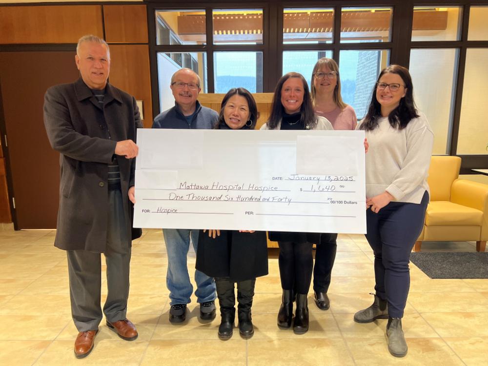 $1,640 – Donation towards Mattawa Hospital Hospice – January 2025